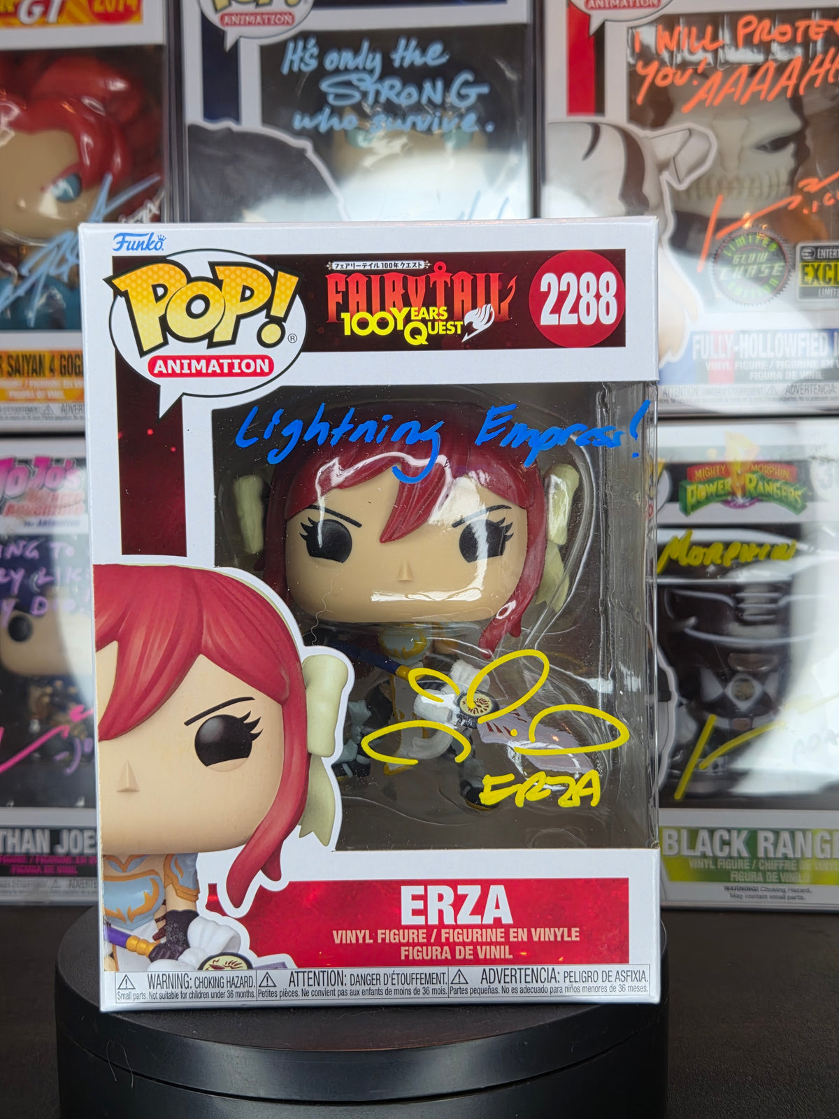 Funko Pop! Fairy Tail: Erza 2288 Autographed & Quoted by Colleen Clinkenbeard