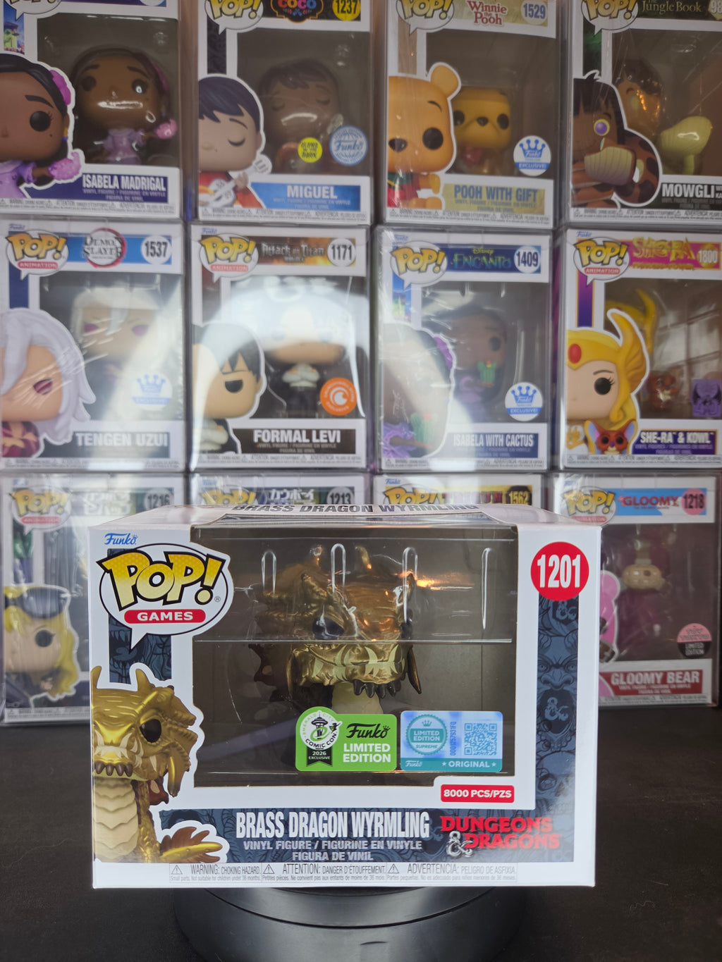Funko Pop! Dungeons & Dragons: Brass Dragon Wyrmling 1201 8,000pc ECCC 2026 LE