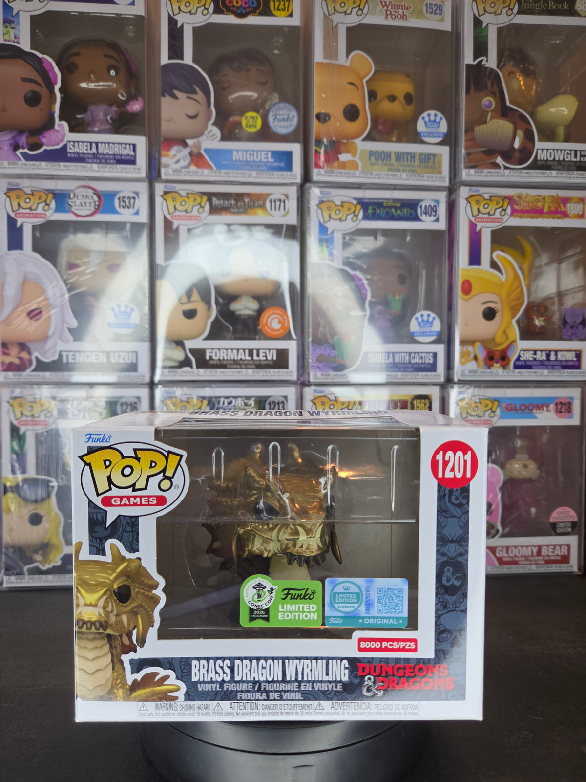 Funko Pop! Dungeons & Dragons: Brass Dragon Wyrmling 1201 8,000pc ECCC 2026 LE