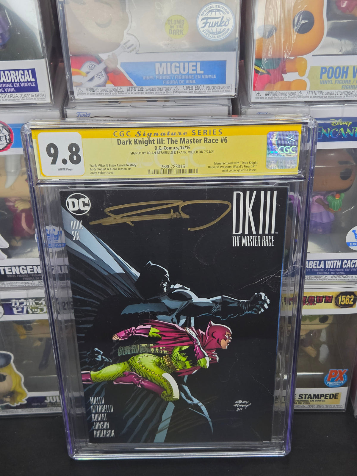 D.C. Comics: Dark Knight III: The Master Race #6 Graded 9.8 Signed by Brian Azzarello & Frank Miller