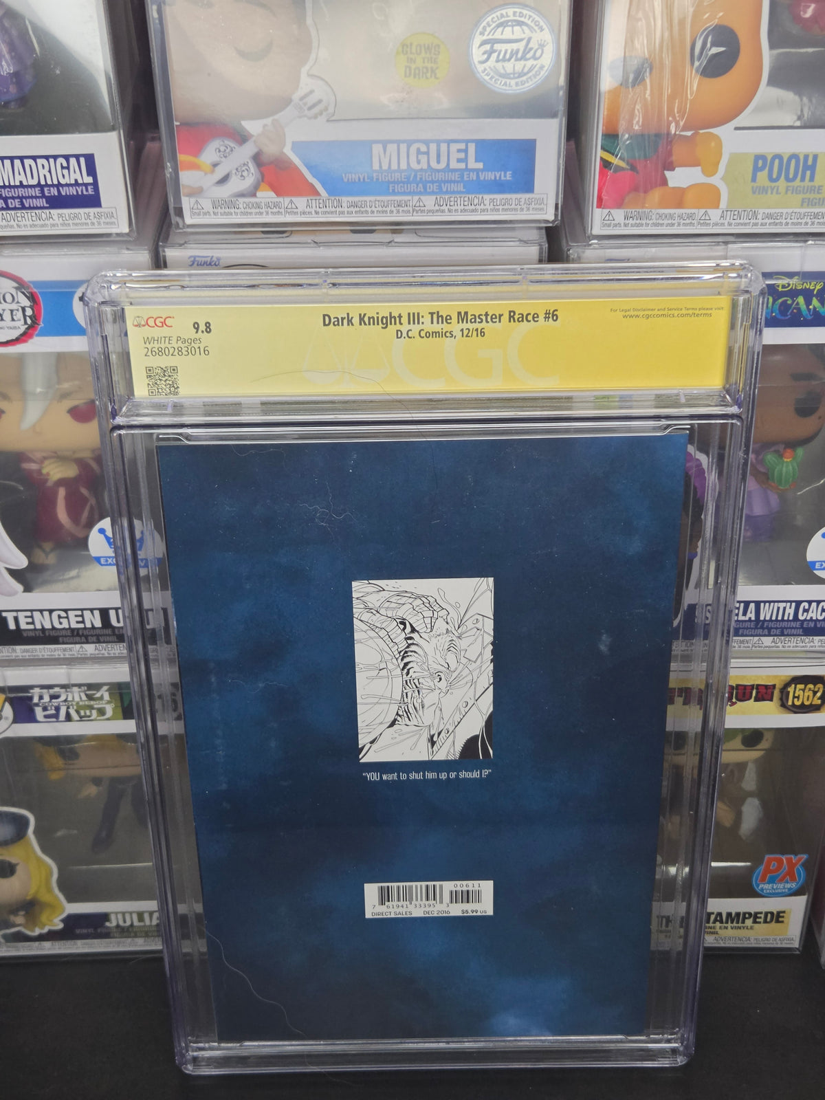 D.C. Comics: Dark Knight III: The Master Race #6 Graded 9.8 Signed by Brian Azzarello & Frank Miller