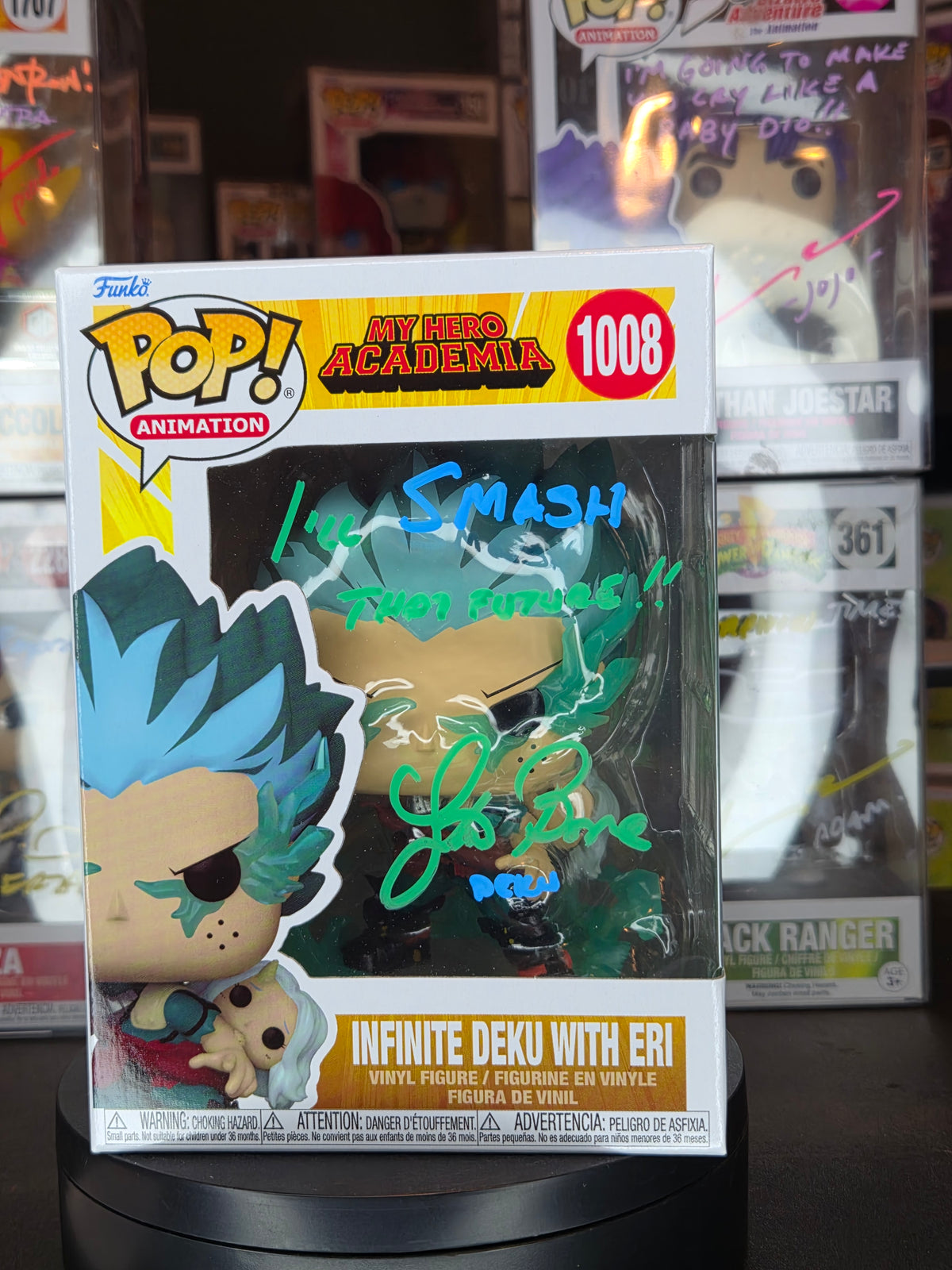 Funko Pop! My Hero Academia: Infinite Deku w/ Eri #1008 Autographed & Quoted by Justin Briner