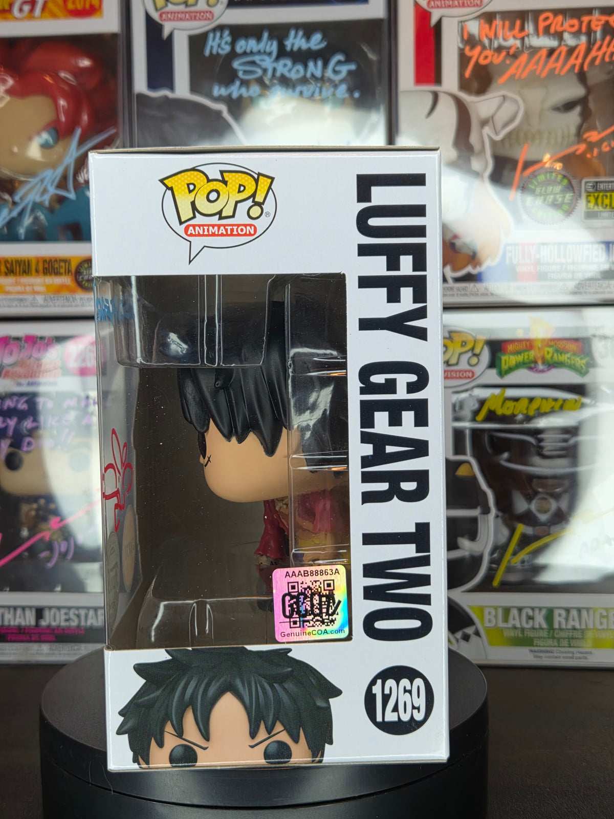 Funko Pop! One Piece: Luffy Gear Two 1269 Chase Autographed & Quoted by Colleen Clinkbeard