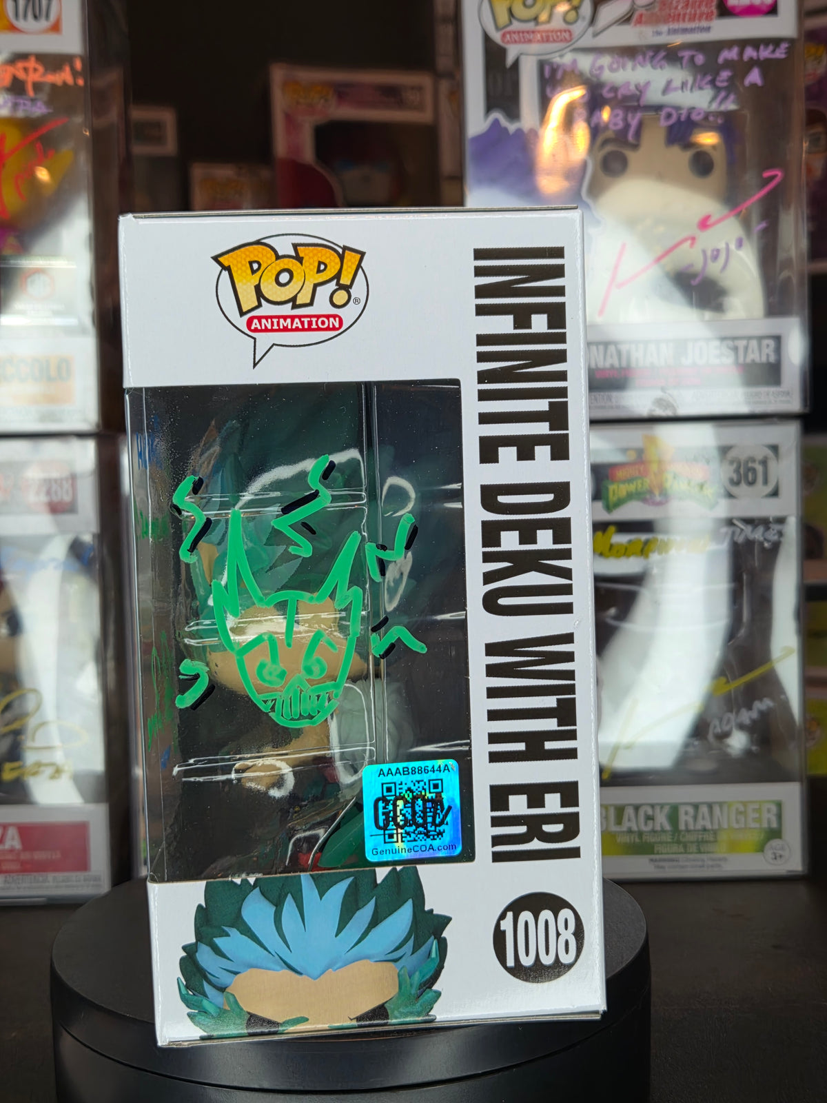 Funko Pop! My Hero Academia: Infinite Deku w/ Eri #1008 Autographed & Quoted by Justin Briner