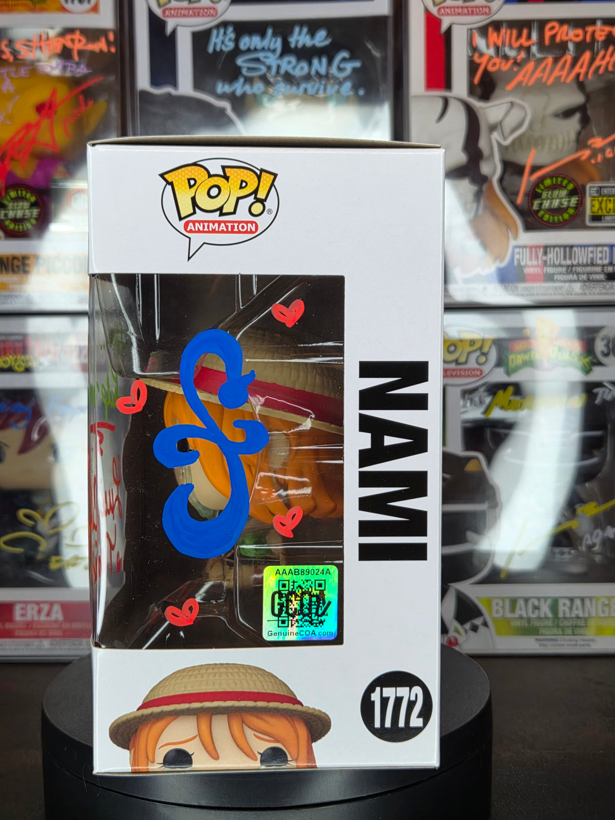 Funko Pop! One Piece: Nami 1772 Autographed & Quoted by Luci Christian