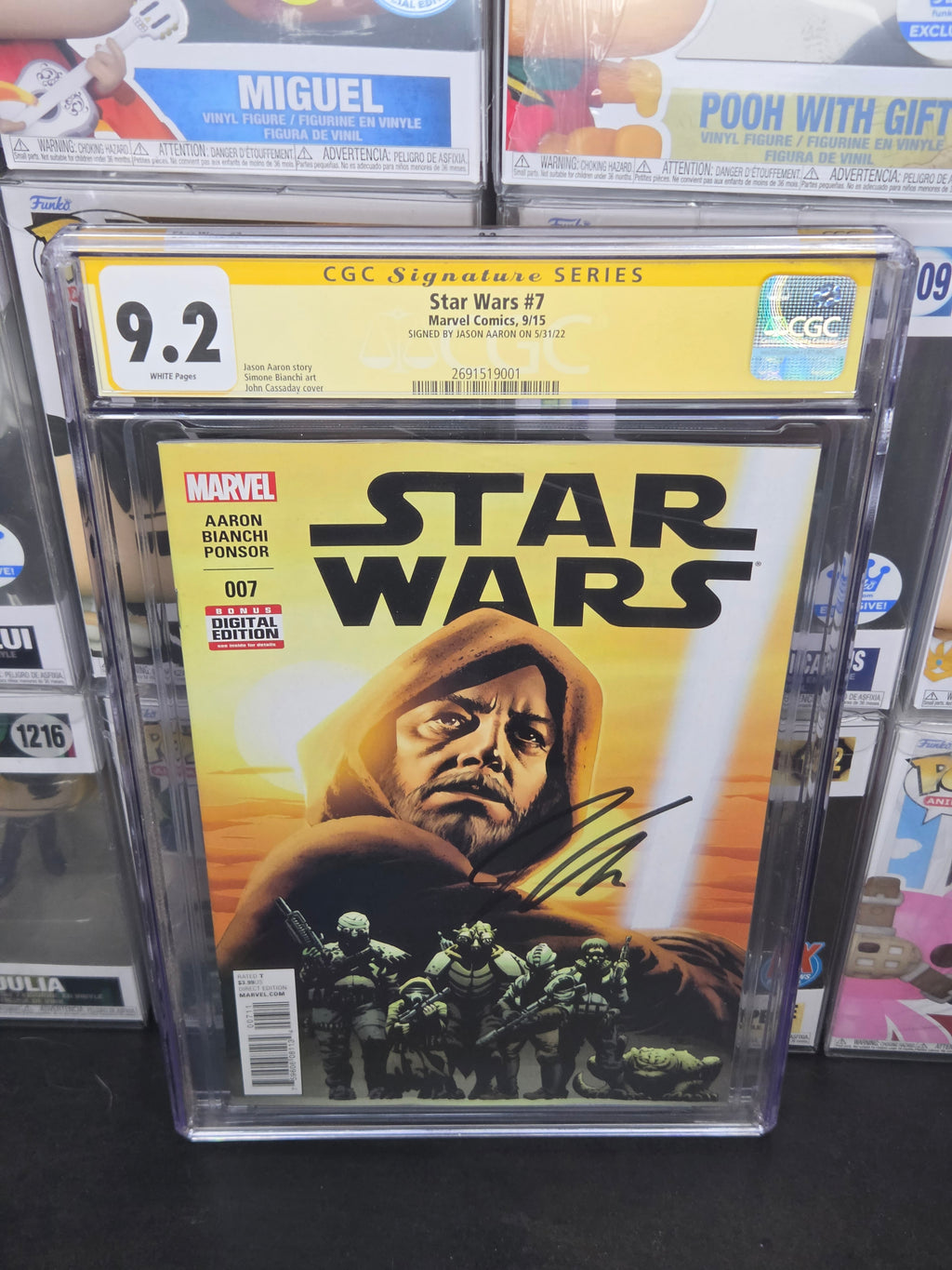 Marvel Comics: Star Wars #7 Graded 9.2 Signed by Jason Aaron