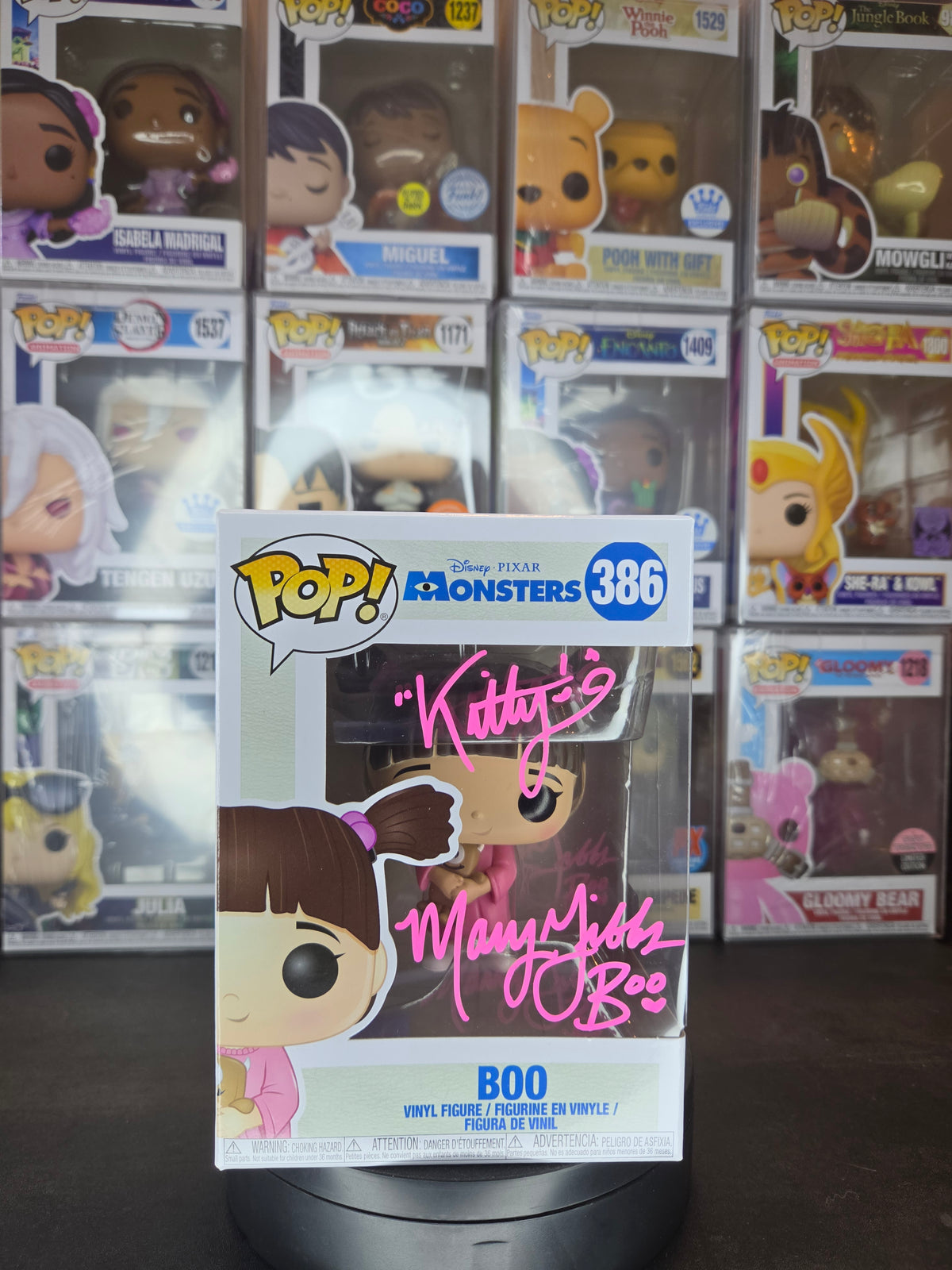 Funko Pop! Monsters: Boo 386 Autographed & Quoted by Mary Gibbs