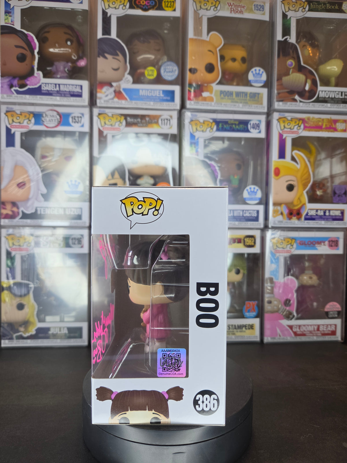Funko Pop! Monsters: Boo 386 Autographed & Quoted by Mary Gibbs