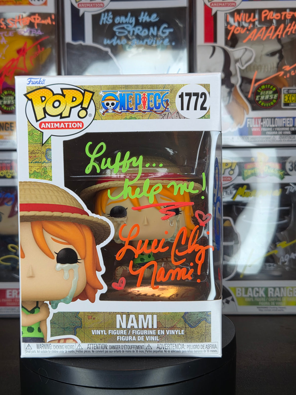 Funko Pop! One Piece: Nami 1772 Autographed & Quoted by Luci Christian