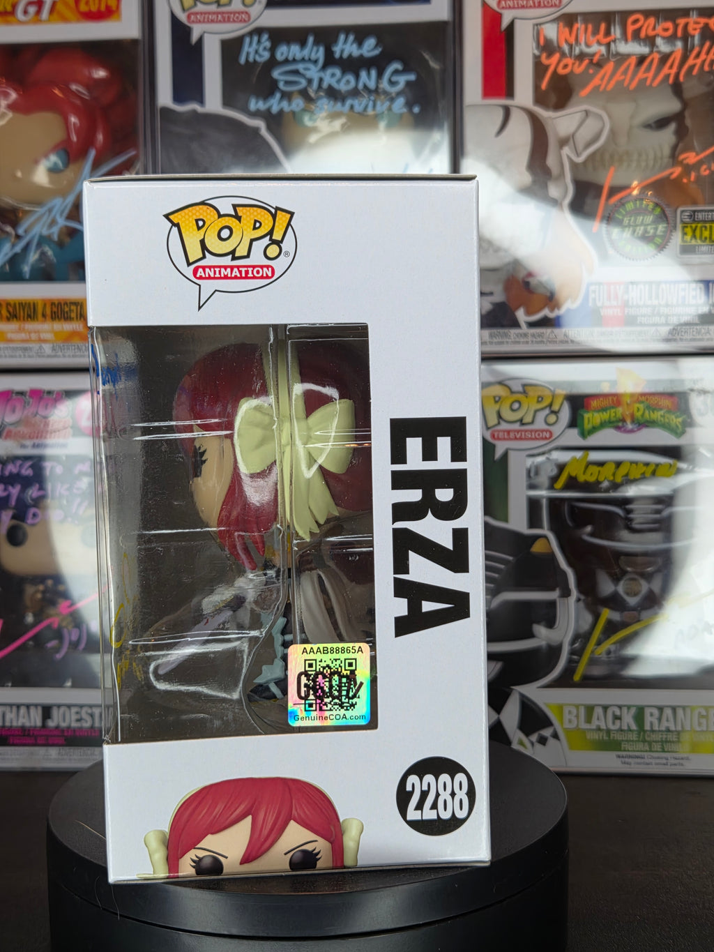 Funko Pop! Fairy Tail: Erza 2288 Autographed & Quoted by Colleen Clinkenbeard