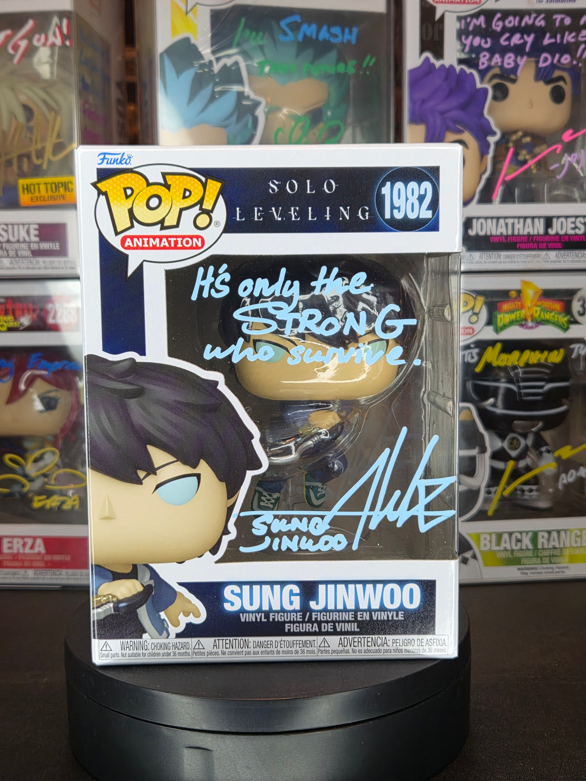 Funko Pop! Animation: Solo Leveling Sung Jinwoo 1982 Autographed & Quoted by Aleks Le