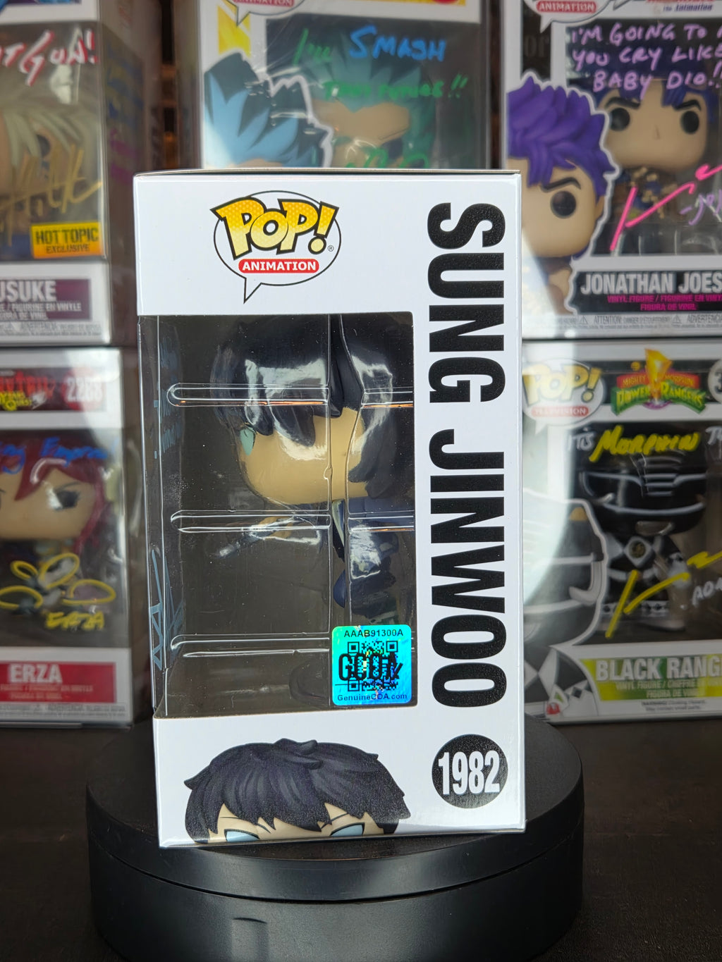 Funko Pop! Animation: Solo Leveling Sung Jinwoo 1982 Autographed & Quoted by Aleks Le